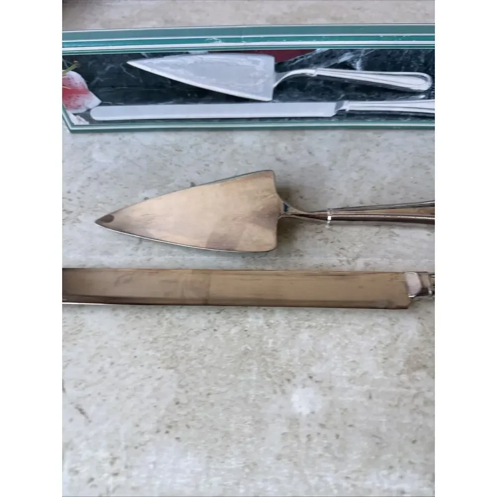 Vintage 1994 Towle Pastry Server And Cake Knife Silver Plated